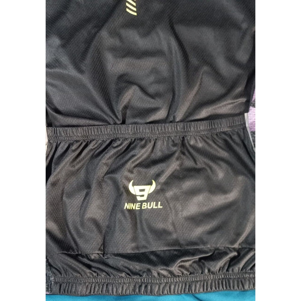 Nine Bull cycling full zip back pouch purple camo medium polyester shirt - Picture 5 of 8
